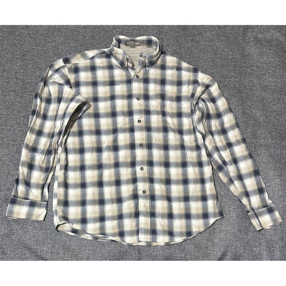 Haggar Men's M Plaid Long Sleeve Shirt‎
